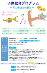 「子供教育プログラムー耳の構造と仕組みー」開催　音がどのようにして聞こえるのか人工骨解剖実習で学ぼう！