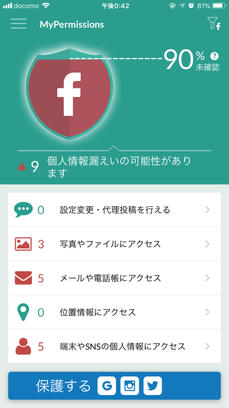 アプリ画面(ダッシュボード)