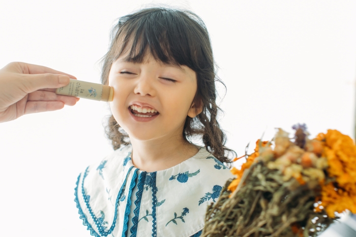 お子様のカサカサほっぺに