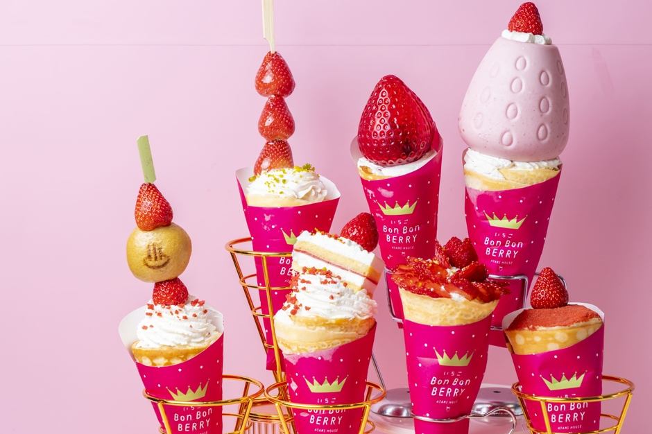 たっぷりのいちごを使った見た目にもかわいらしいクレープメニューが新登場!