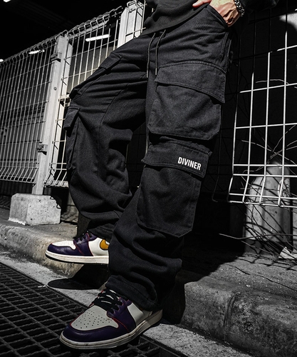 Multi Pocket Wide Cargo Pants