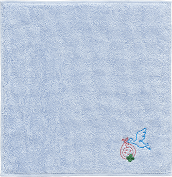 コウノドリ ミニタオル(サックス)