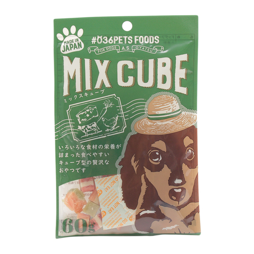 「犬のおやつ ミックスキューブ」価格：132円／内容量：60g