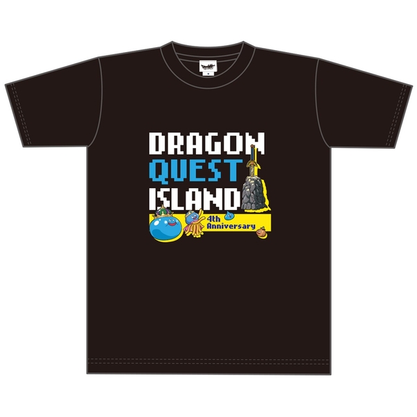 ▲「ドラゴンクエスト アイランド」4周年記念 Tシャツ(黒/白)（S/M/L/XL）／5,280円（税込）