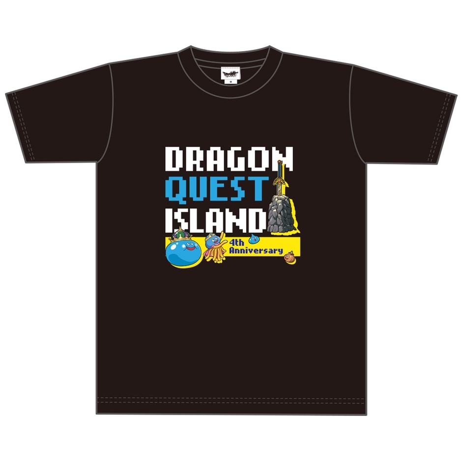 ▲「ドラゴンクエスト アイランド」4周年記念 Tシャツ(黒/白)(S/M/L/XL)/5,280円(税込)