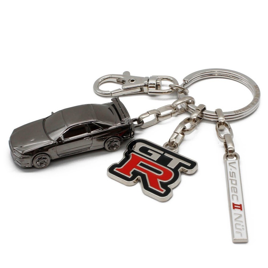 日産スカイライン GT-R（BNR34）3Dキーチェーン BLACK EDITION