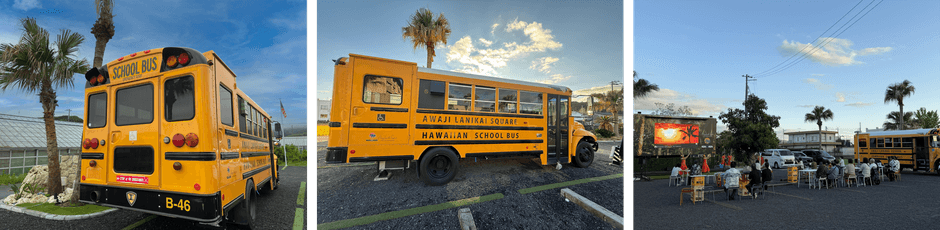 キッチンカー後面　※画像はイメージです/側面/2025年10月のAwaji Lanikai Festivalの様子