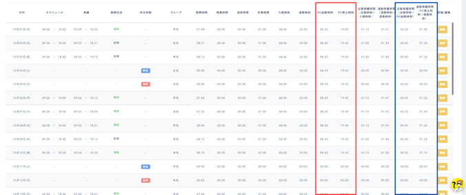 乖離チェック画面イメージ