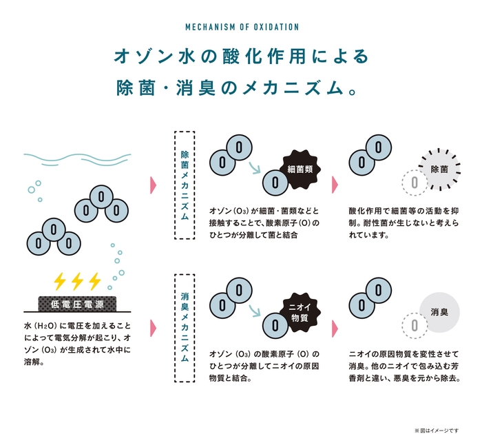 オゾン水の酸化作用による除菌・消臭のメカニズム