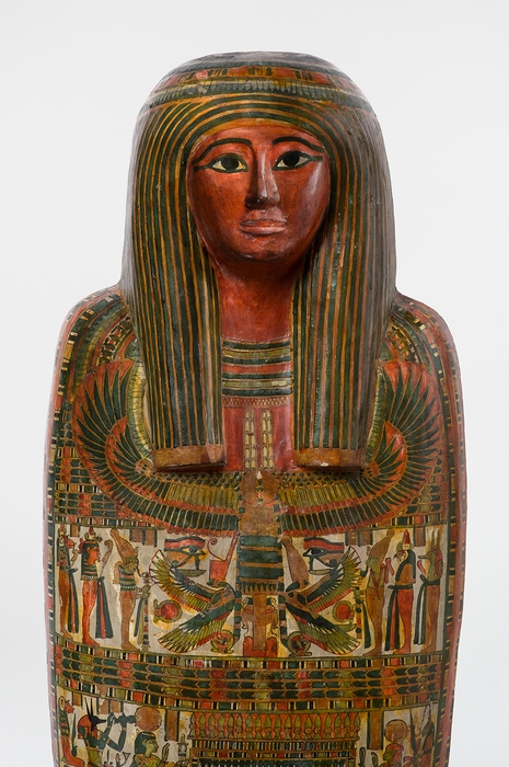 《神官ホル(ホルス)のカルトナージュとミイラ》(部分) 前760~前558年頃 ブルックリン博物館蔵 Photo:Brooklyn Museum