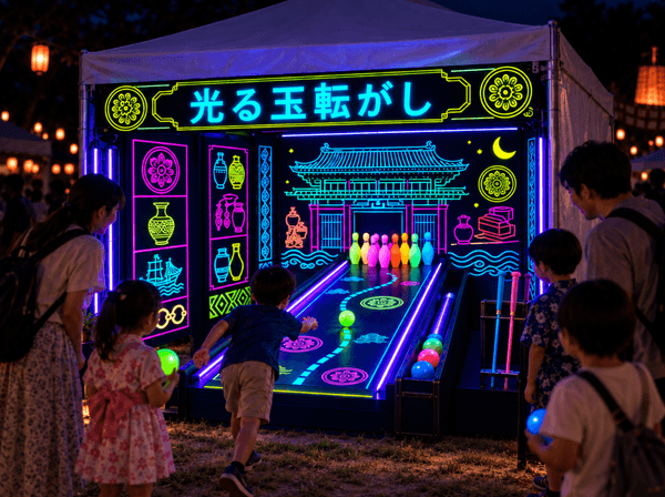 光る玉転がし