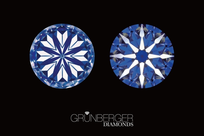 Grunberger Diamondsの完璧な8本のキューピッドの矢と8つのハート