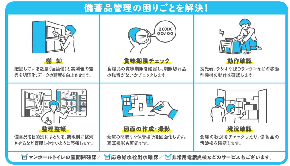 防災備蓄品管理サービス