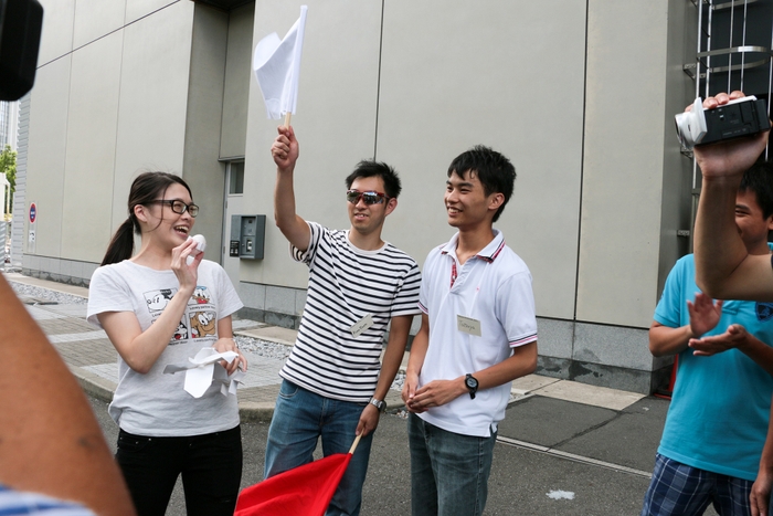 過去の様子(たまご落とし・落下試験)