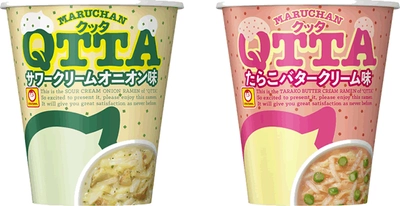 「サワークリームオニオン味」が今年も復活！ 「たらこバタークリーム味」が新登場！ MARUCHAN　QTTA(クッタ)　 2020年1月6日(月) 新発売