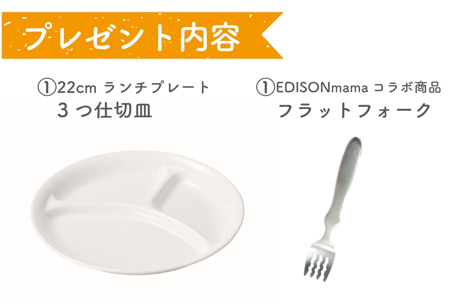 仕切り皿とフォークのプレゼント内容