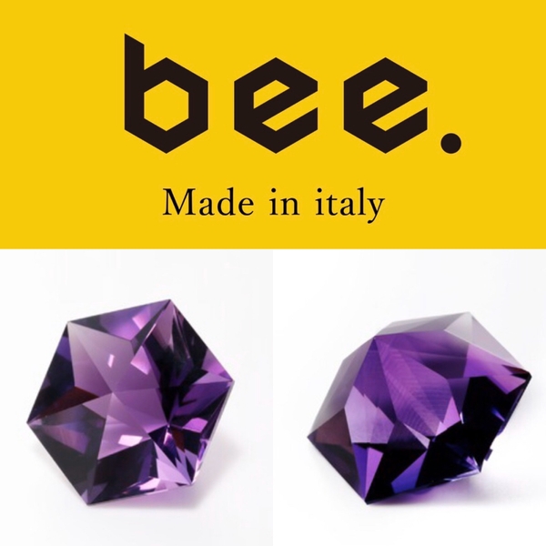 六角形の天然石アメジストのルース・裸石 | カラーストーンルース「bee
