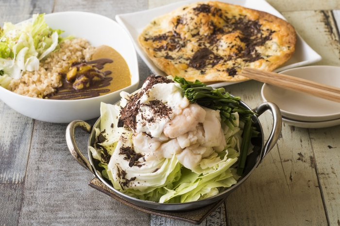 モツ鍋の他、ピザやカレーも!