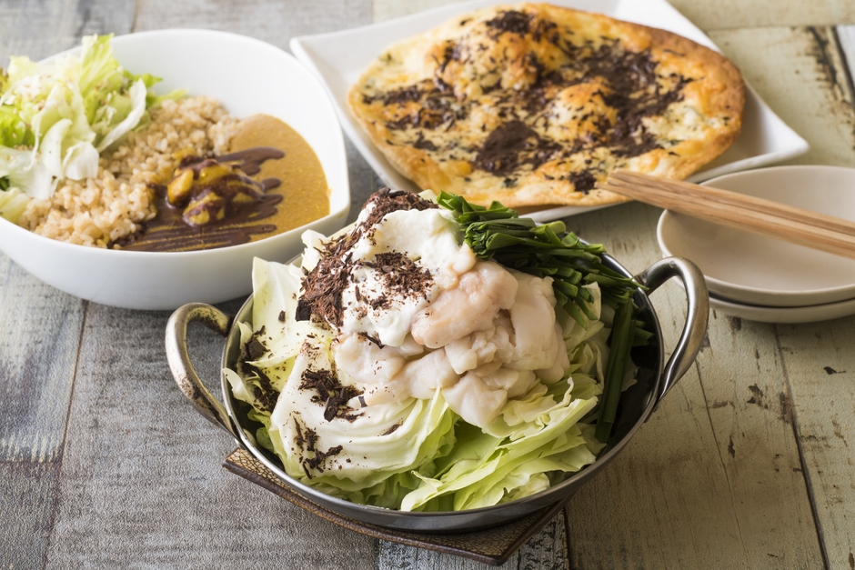 モツ鍋の他、ピザやカレーも!
