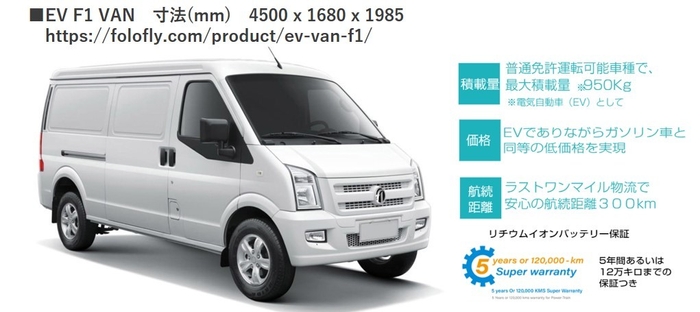 EV F1VANの特徴