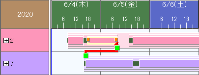 作業の上で左クリックして紐付け