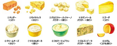 チーズ10種イラスト