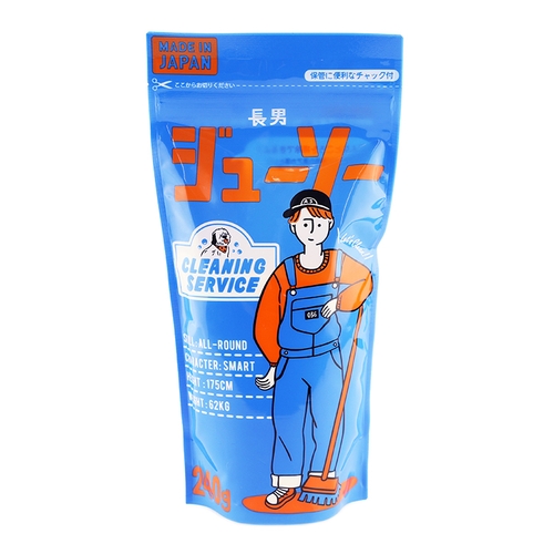 「長男ジューソー 240g」価格：98円／しっかり者の長男ジューソー。そうじから洗濯まで、様々な用途に使えます。