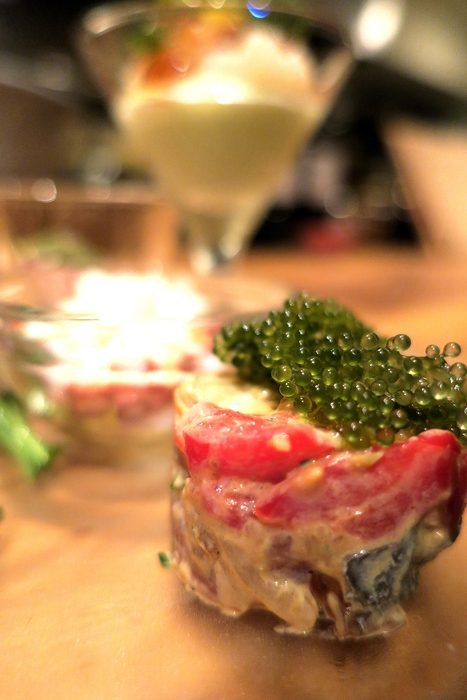 旬の素材の冷製魚介