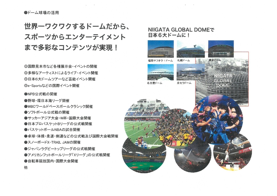 ドームの活用