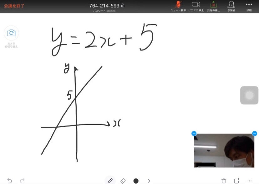 授業の画面の例
