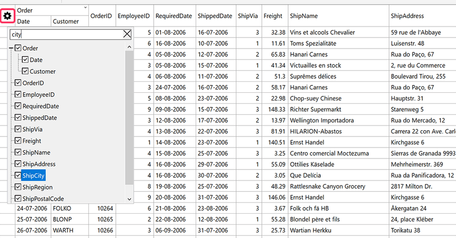 【Windows Forms】列ピッカー