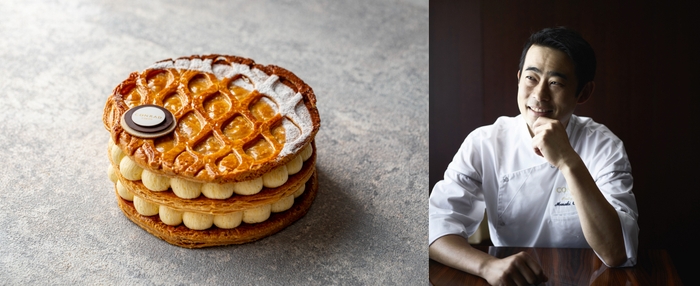 「コンラッド東京」ペストリーシェフ岡崎 正輝氏「ミルフィーユバナーヌショコラ」アントルメ6,500円