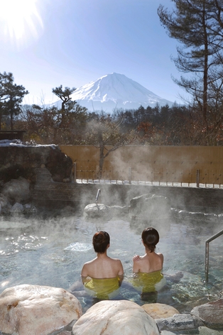 富士山を眺めゆったり入浴