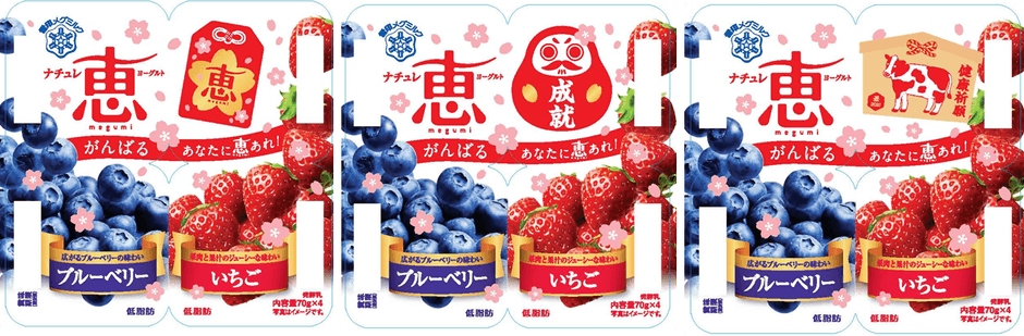 受験生応援パッケージブルーベリー+いちご天面デザイン