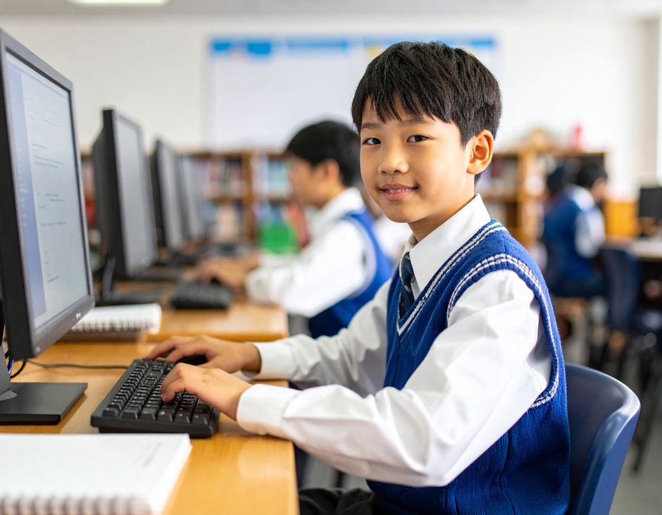 モンドAIで学習する子どもたち