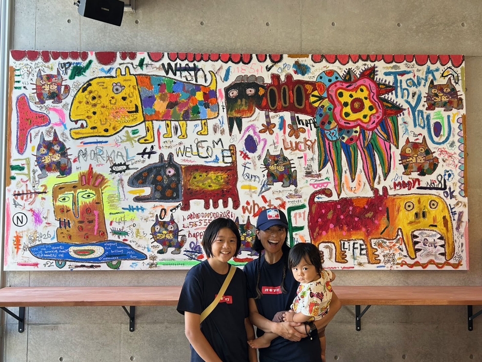 山口日記さんと新作壁画