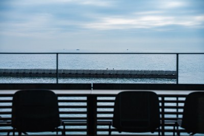 「villa ocean kamaguchi」のテラスから見える海