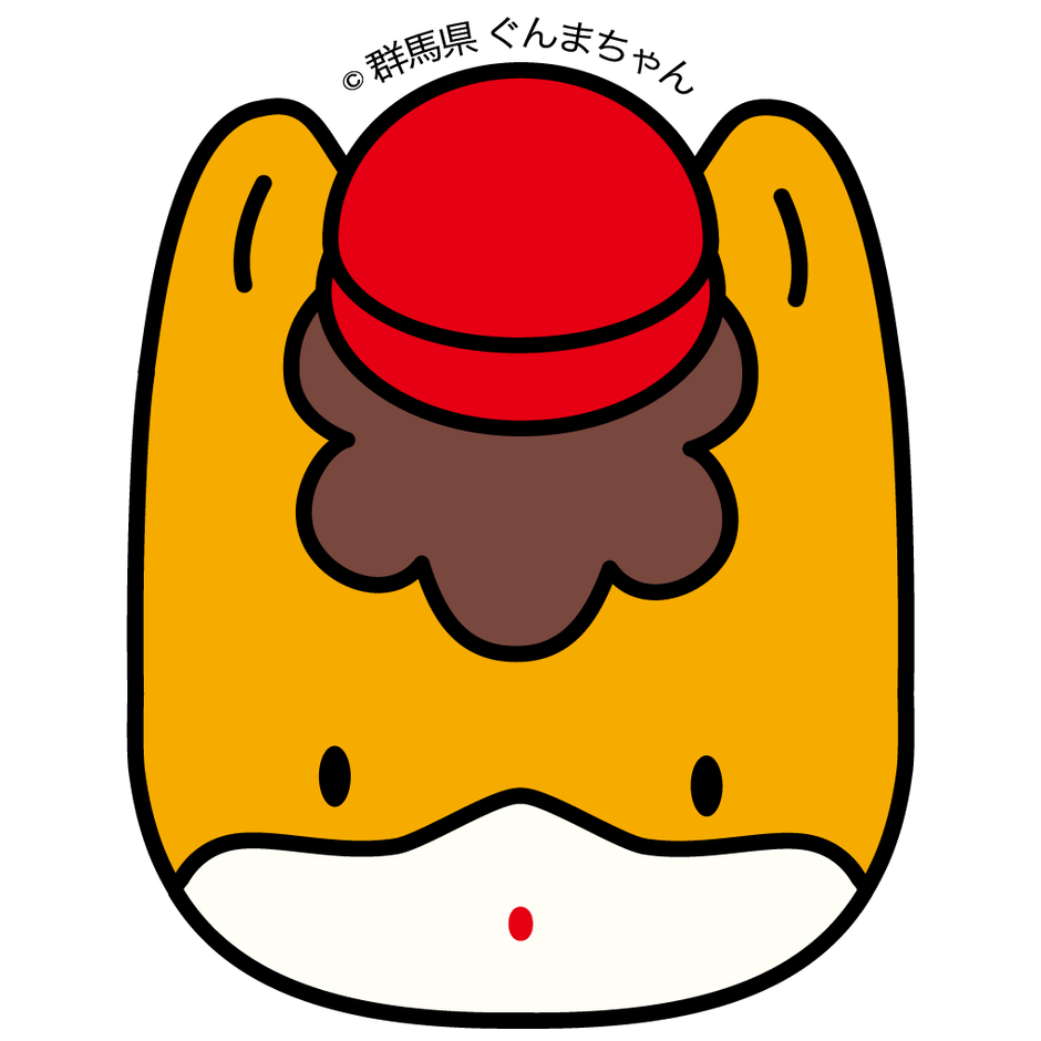 ぐんまちゃんの顔型アクリルコースター