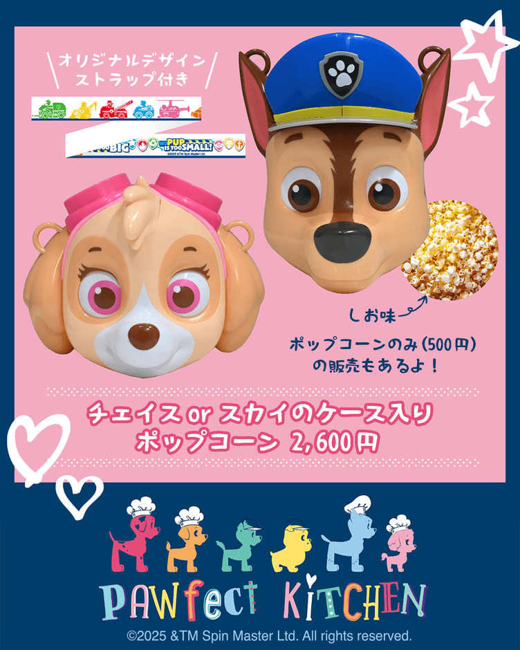 「チェイスorスカイのケース入りポップコーン」 イメージ