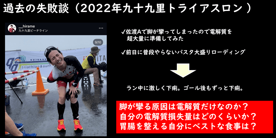 過去の失敗談(2022年九十九里浜トライアスロン)