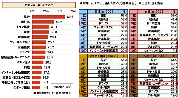 2017年、楽しんだこと