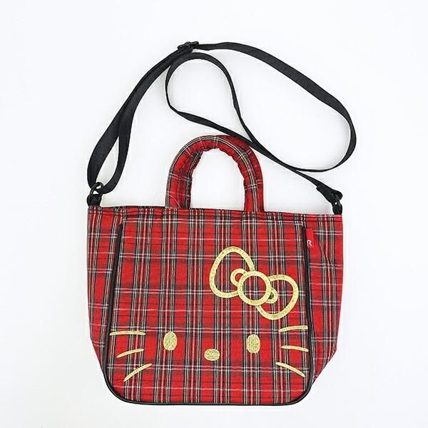 サンリオのハローキティ×ルートートのチェックトート