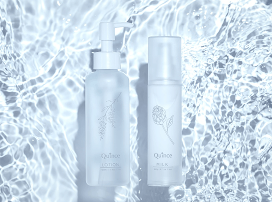 写真左:クインス ローション価格¥2,950<税込>/写真右:クインス ミルク価格¥3,400<税込>