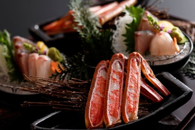 【冬の献立一例】蟹刺し、造里［一例］