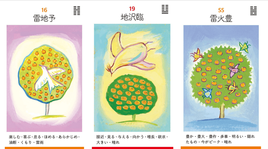 柑橘をイメージしたイラストのカード