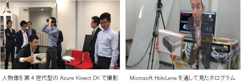 世界初、第4世代型のAzure Kinect DKと 次世代通信規格5G回線を使ったHoloPortation伝送・投影に成功