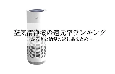 【2021年9月版】ふるさと納税でもらえる空気清浄機の還元率ランキングを発表