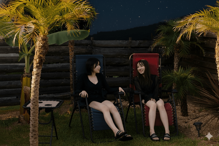 亜熱帯空間で外気浴