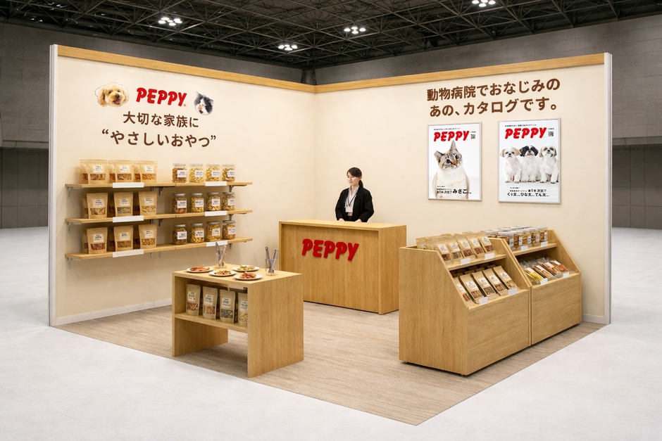 「第15回インターペット」における、ペピイのブースイメージ