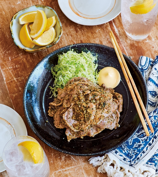 「豚の自家製六味焼き」